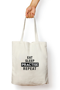 Eat Sleep Practise Repeat Non Zipper Tote Bag