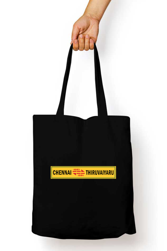 Chennai to Thiruvaiyaru Zipper Tote Bag