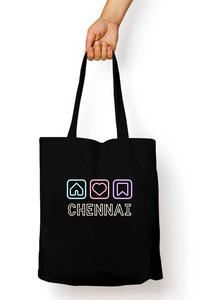 All About Chennai Zipper Tote Bag