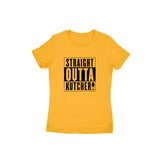 Straight Outta Kutcheri (Black Text)  T-shirt - Women - Madras Merch Market 