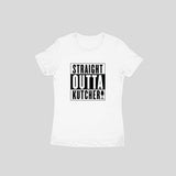 Straight Outta Kutcheri (Black Text)  T-shirt - Women - Madras Merch Market 