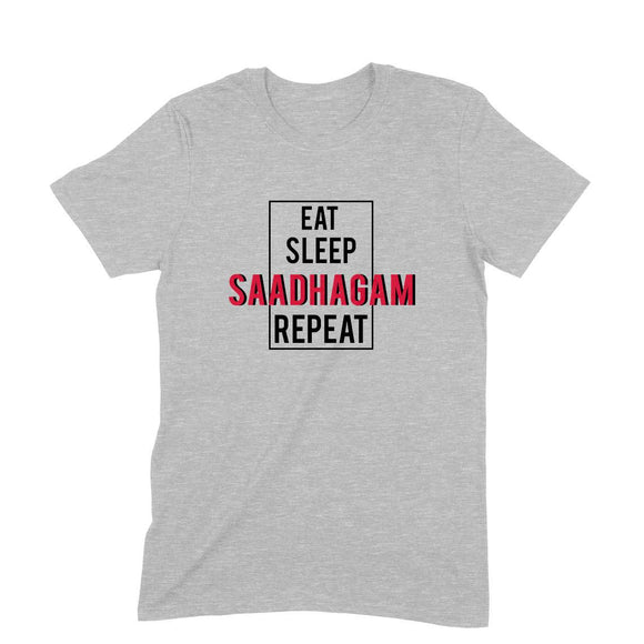 Eat Sleep Saadhagam Repeat T-shirt - Unisex - Madras Merch Market 