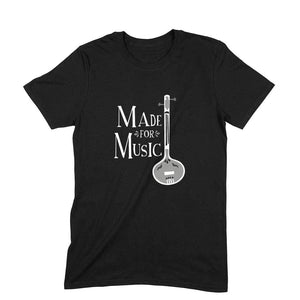 Made for Music Black and White T-shirt - Unisex - Madras Merch Market 