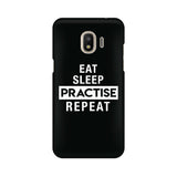 Eat Sleep Practise Repeat Phone Cover - Black (Apple, Samsung, Vivo and OnePlus) - Madras Merch Market 