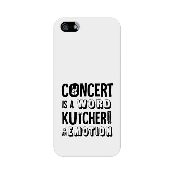 Concert is a Word Kutcheri is an Emotion Phone Cover (White) (Apple, Samsung, Vivo and OnePlus) - Madras Merch Market 