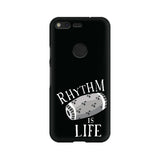 Rhythm is Life Black and White Phone Cover  (Google Pixel, Sony Xperia, Oppo, Moto, Nokia, Huawei Honor and Xiaomi Redmi) - Madras Merch Market 