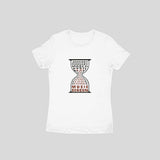 Music Season Hourglass T-shirt (Black Text) - Women - Madras Merch Market 