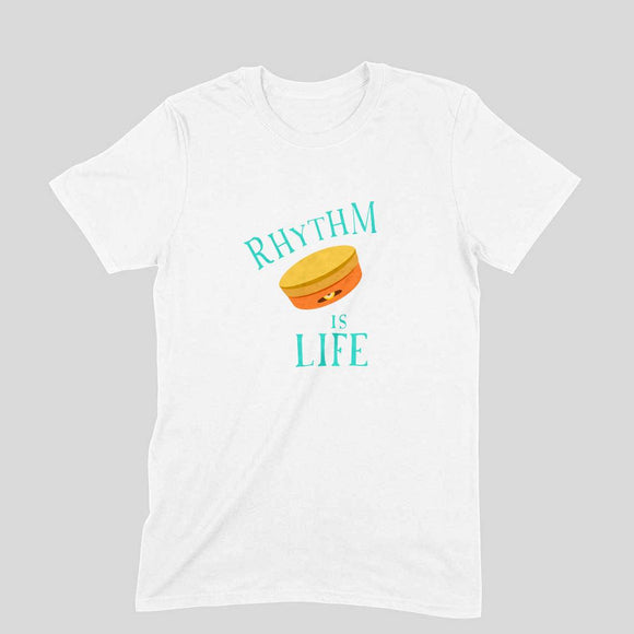 Rhythm is Life (Kanjira) Colour-pop T-shirt - Unisex - Madras Merch Market 