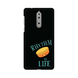 Rhythm is Life (Kanjira) Black and White Phone cover (Google Pixel, Oppo, Sony Xperia, Nokia, Huawei Honor, Moto and Xiaomi Redmi) - Madras Merch Market 