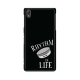 Rhythm is Life (Kanjira) Black and White phonecover - Madras Merch Market 