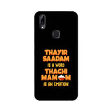 Thayir Saadam is a WORD Thachi Mamum is an EMOTION Phone Cover (Orange Text) (Apple, Samsung, Vivo and OnePlus) - Madras Merch Market 