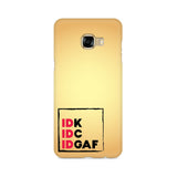 IDK-IDC-IDGAF Phone Cover (Black Text) (Apple, Samsung, Vivo and OnePlus) - Madras Merch Market 