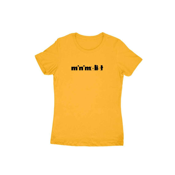 Minimalist T-shirt (Black Text) - Women - Madras Merch Market 