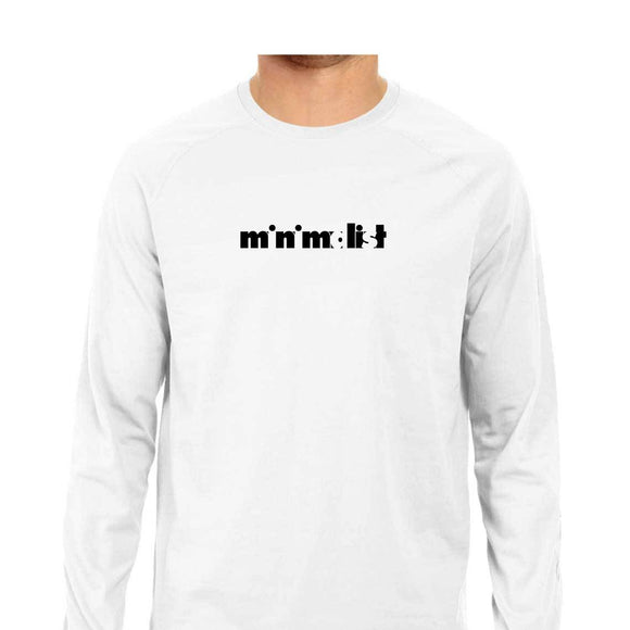 Minimalist Full Sleeve T-shirt (Black Text) - Unisex - Madras Merch Market 
