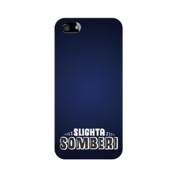 Slighta Somberi Phone Cover (White Text) (Apple, Samsung, Vivo and OnePlus) - Madras Merch Market 