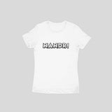 Nandri T-shirt (White Text) - Women - Madras Merch Market 