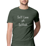 Self Love is not equal to Selfish T-shirt (White Text) - Unisex - Madras Merch Market 