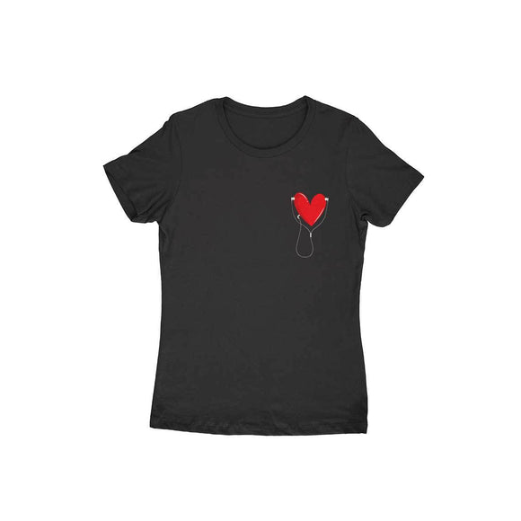 Listen to your heart T-shirt - Women - Madras Merch Market 