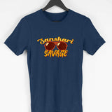 Sanskari & Savage T-shirt - Unisex - Madras Merch Market 