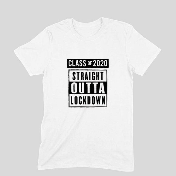 Class of 2020 - Straight Outta Lockdown T-shirt - Unisex - Madras Merch Market 