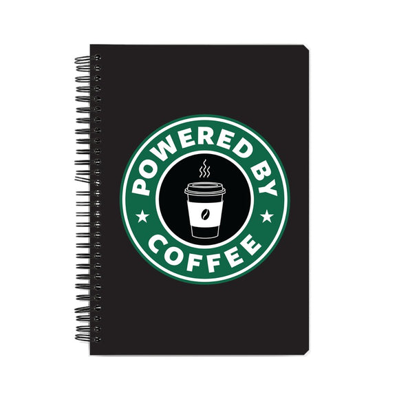 Powered By Coffee Notebook - Madras Merch Market 