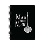 Made for Music Black and White Notebook - Madras Merch Market 