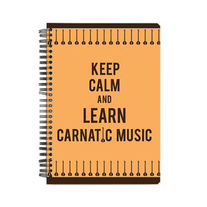 Keep Calm And Learn Carnatic Music Notebook - Madras Merch Market 