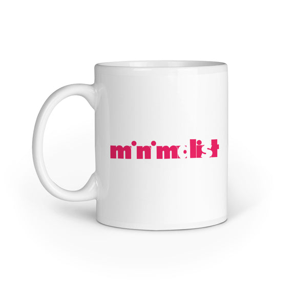 Minimalist Mug (Pink Text) - Madras Merch Market 