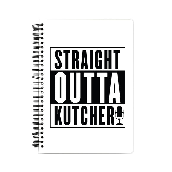 Straight Outta Kutcheri (Black text) Notebook - Madras Merch Market 