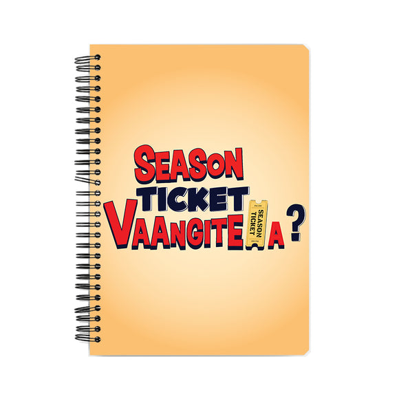 Season Ticket Vaangitela Notebook - Madras Merch Market 