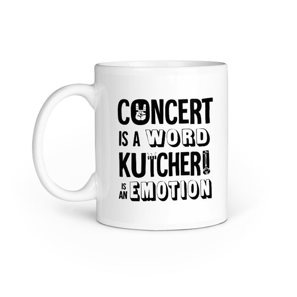 Concert is a Word Kutcheri is an emotion mug - Madras Merch Market 