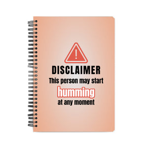 Humming Disclaimer Notebook